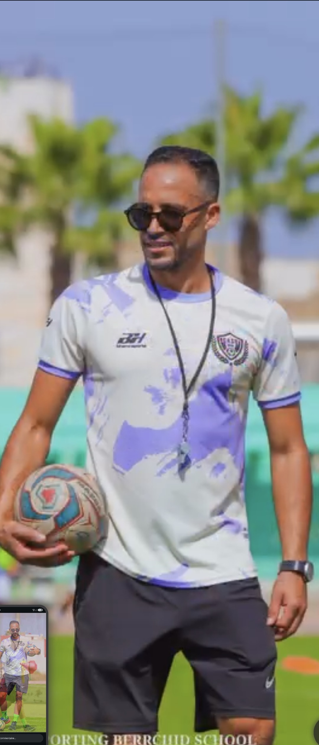 Omar Zouahri en entraînement sur le terrain